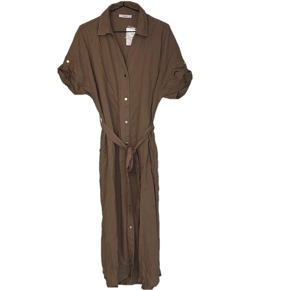 NWT Ricki’s Linen Shirtdress with Roll Sleeves - Picture 7 of 12